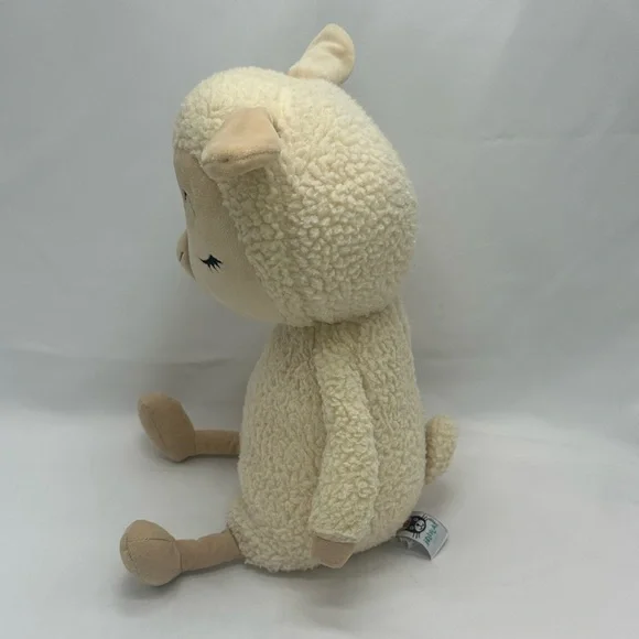 Retired Jellycat Sleepee Cream Lamb Plush - Soft Cream Beige Sleeping Sheep - Picture 2 of 9